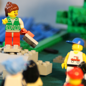 Still frame of LEGO stop-motion video, Photo credit: Gina Palacios